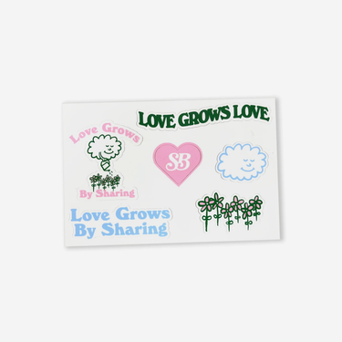 LOVE GROWS - STICKER SHEET - FINAL SALE